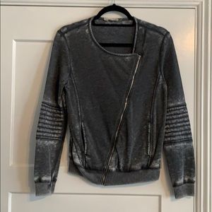 AMERICAN VINTAGE GREY BIKER ZIP JACKET SMALL